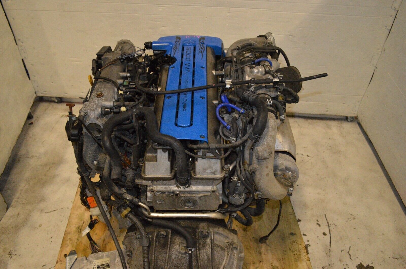 Toyota 2JZGTE VVTi Engine 3.0L DOHC Twin Turbo JDM 2jz Motor Auto Trans Wire Ecu - Image 7
