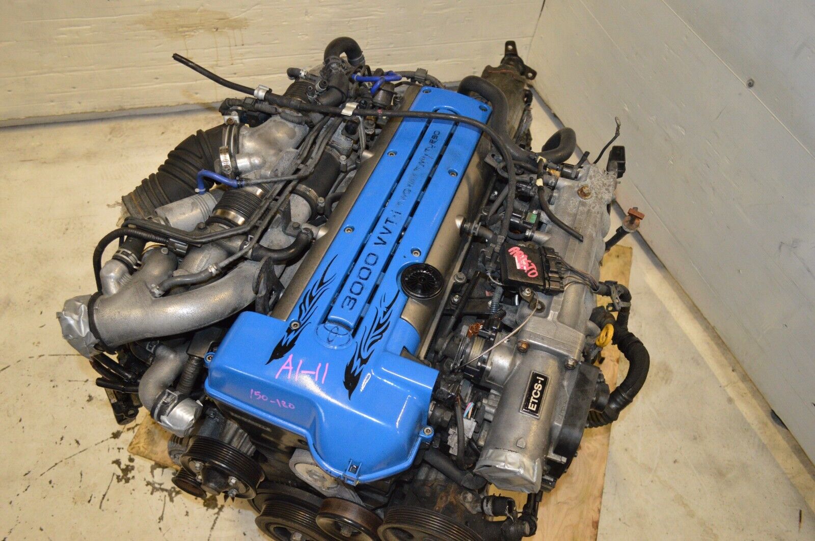 Toyota 2JZGTE VVTi Engine 3.0L DOHC Twin Turbo JDM 2jz Motor Auto Trans Wire Ecu - Image 10