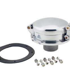 Large 4-5/8" Polished Aluminum Shelby Cobra Style Gas Fuel Cap
