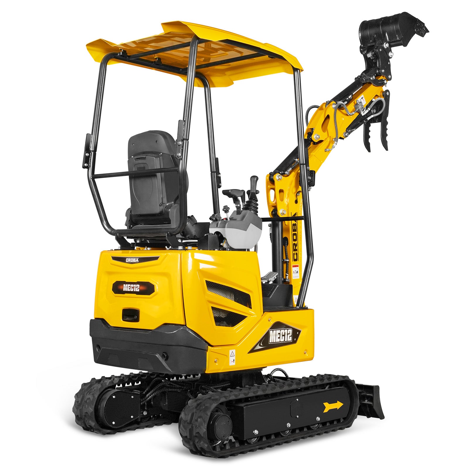 Mini Compact Excavator Kubota D722 Engine, 65.7" Max. Digging Depth, 1.2 Ton, 2700 LBS Operating Weight, MEC12 - Image 3