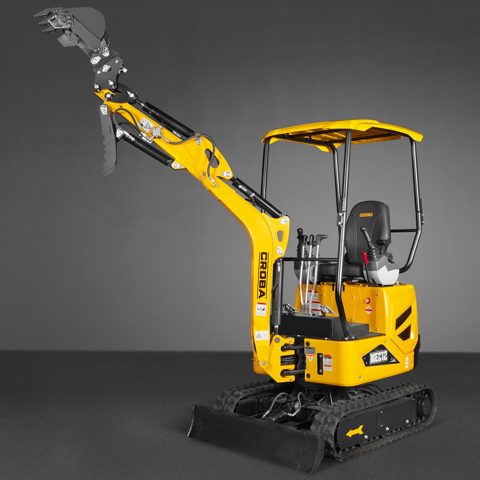 Mini Compact Excavator Kubota D722 Engine, 65.7" Max. Digging Depth, 1.2 Ton, 2700 LBS Operating Weight, MEC12 - Image 28