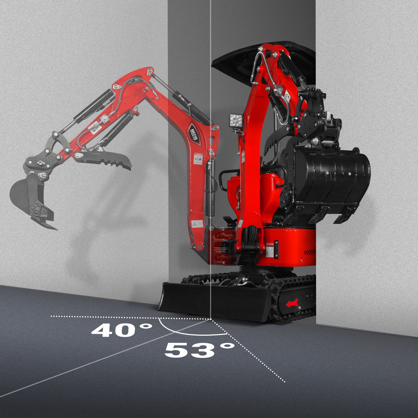 Mini Compact Excavator HONDA GX390 Engine, 65.7" Max. Digging Depth, 1Ton, 2280 LBS Operating Weight, MEC10 - Image 11